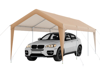 Costway 10' x 20' Heavy Duty All-Weather Patio Carport Without Sidewall 71495236 New