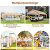 10x20 feet heavy-duty all-weather carport with PE canopy, ideal for vehicle protection in various outdoor settings.
