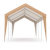 Heavy-duty 10 x 20 feet patio carport with a PE canopy, designed for all-weather vehicle protection.