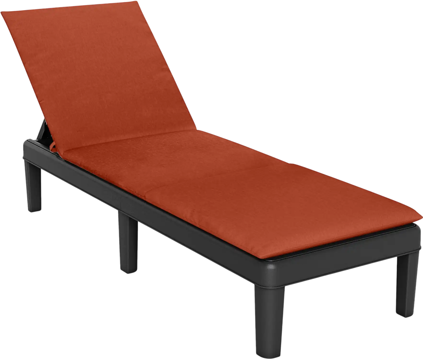 Costway Patio Chaise Lounge Chair 3-Position Adjustable Backrest Cushion 684279531 New