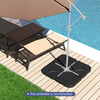 20 Inch Patio Offset Water Filled Plate Umbrella Base Sand-Black - Gallery View 1 of 10