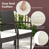 Cozy seat cushion with high-density filling and durable cover, designed for the 9-piece patio rattan dining set.