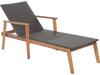 Patio Rattan Lounge Chair with 4-Position Adjustable Backrest