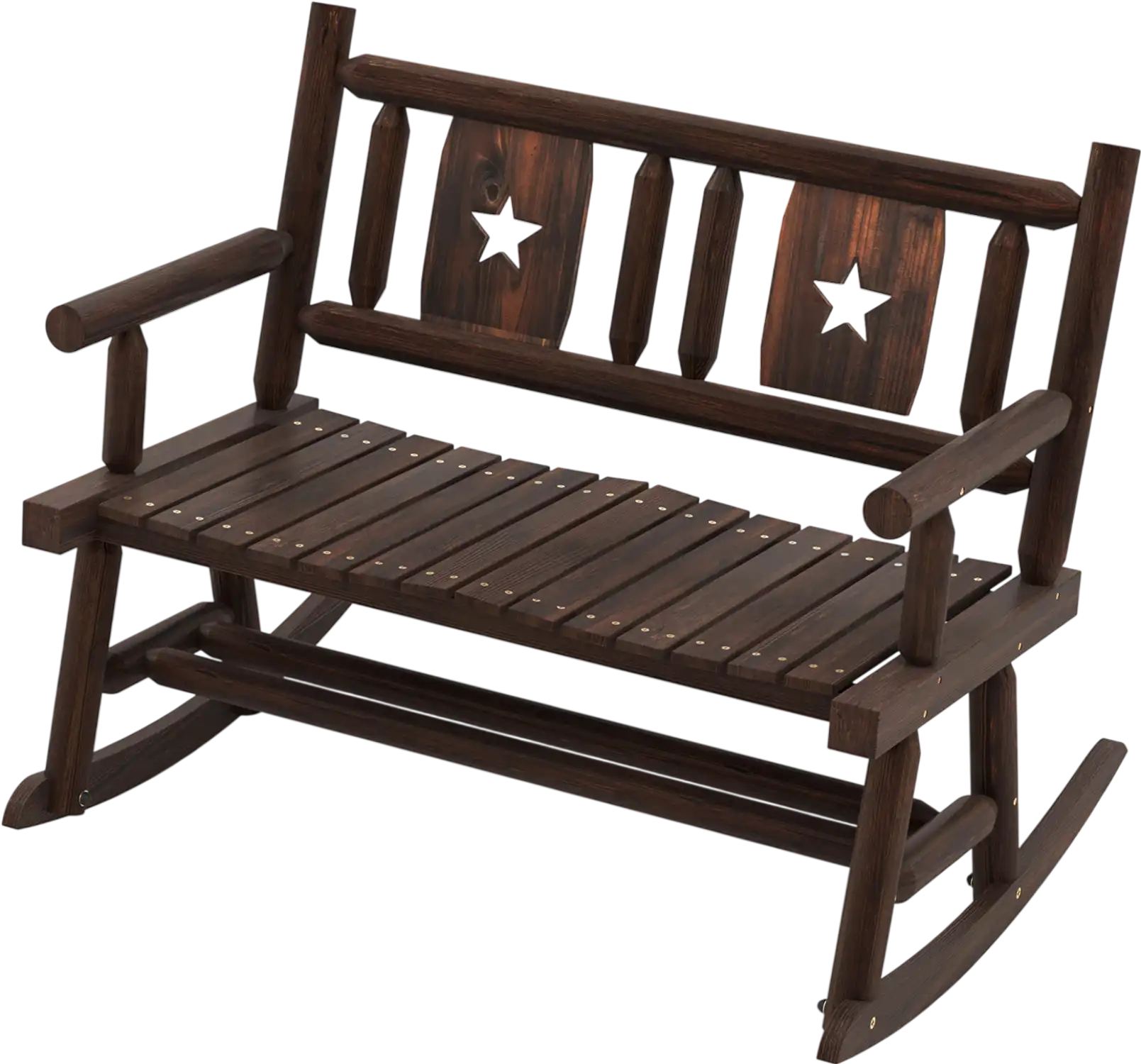 Costway Patio Rocking Bench 2-Person Loveseat Chair 18245973 New