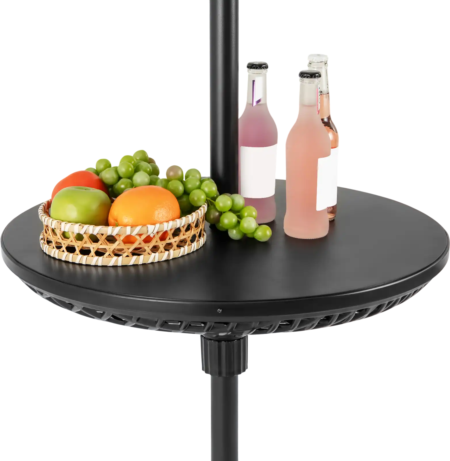 Costway Adjustable Patio Umbrella Table Tray Black 718362495 New