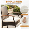 Patio wicker chair with soft zippered cushion, ergonomic design, and hand-woven PE rattan for backyard comfort.