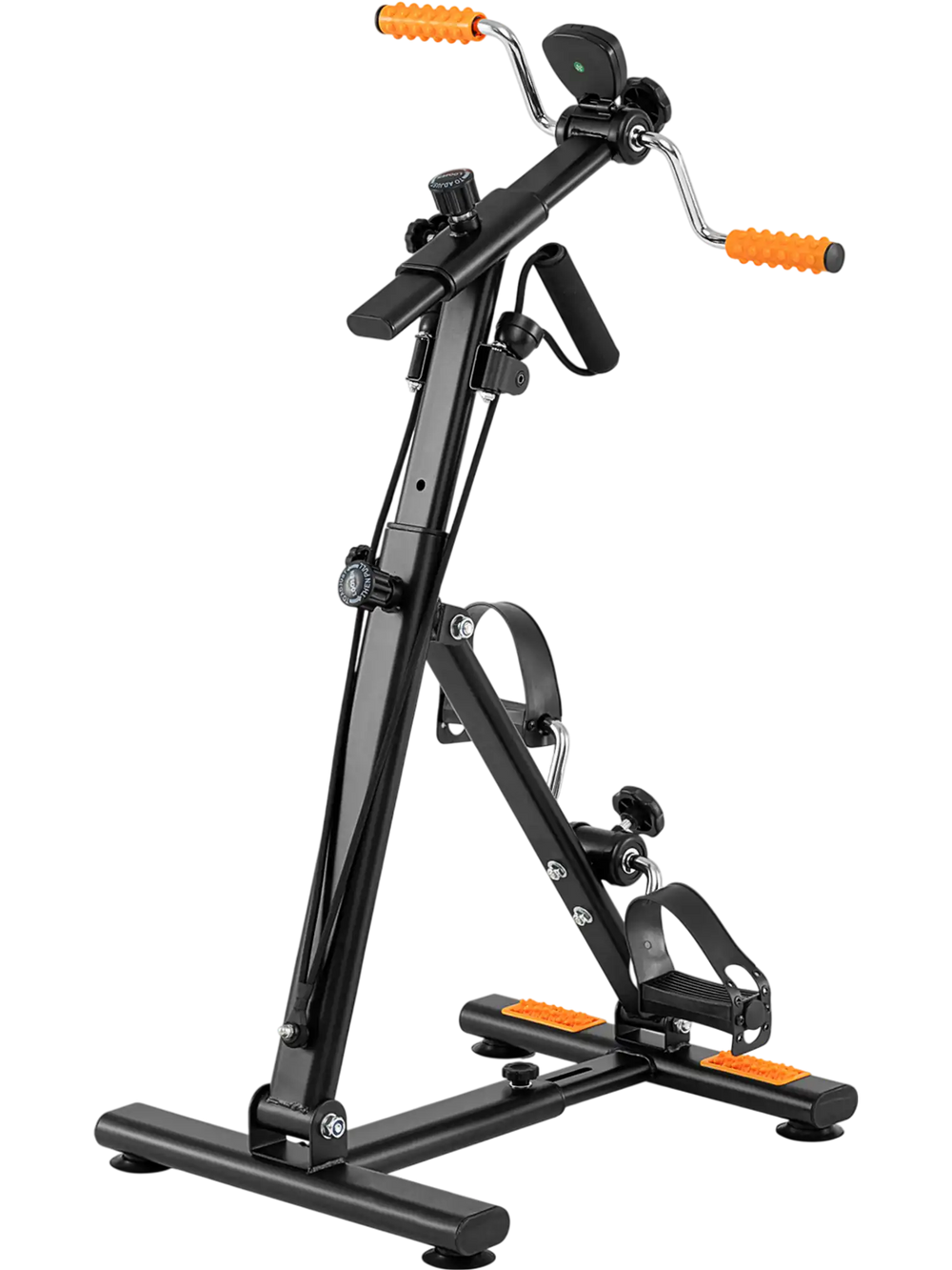 Pedal exerciser with adjustable resistance and strong suction cups, designed for versatile arm and leg workouts and.