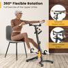 Pedal exerciser with adjustable handgrip, featuring 360° rotation for seniors, suitable for gentle full-body workouts.