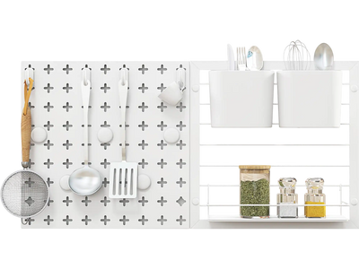 Costway Pegboard Wall Organizer Kit with Magnets Hooks 83671594 New