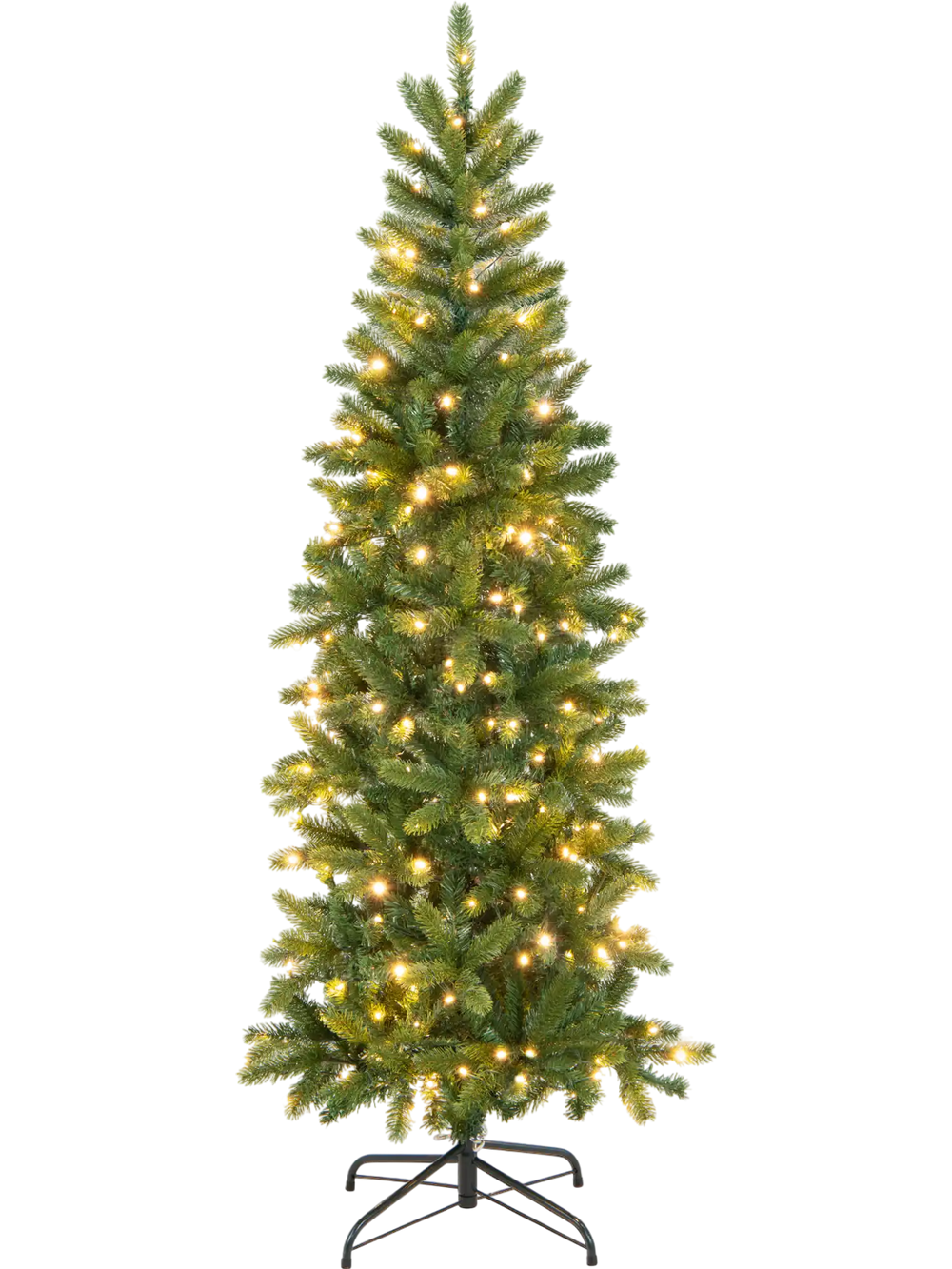 Pencil Christmas Tree with 180 Warm White and Multi-color LED Lights