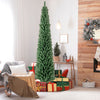 Pencil Christmas tree with 671 branch tips and warm LED lights, perfect for festive home or office decor.