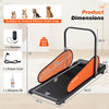 Pet treadmill for small and medium dogs with adjustable speed, LED display, and removable side panels for safe workouts.