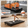 Pet treadmill for small and medium dogs with adjustable speed, LED display, and removable side panels for safety.