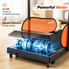 Close-up of the powerful 2.5 HP motor of the black pet treadmill, designed for small to medium dogs with adjustable.