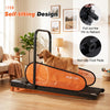 Pet treadmill for small and medium dogs with self-tilting design, LED display, and non-slip running belt for safe.