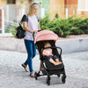 One-Hand Folding Portable Lightweight Baby Stroller with Aluminum Frame-Pink - Gallery View 1 of 11