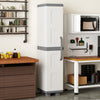 Plastic Kitchen Pantry with 4 Adjustable Shelves and Single Door for Living Room and Kitchen-Gray - Gallery View 1 of 10