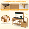 Wooden play kitchen for kids featuring a removable sink, sturdy fir wood construction, and ample storage for.