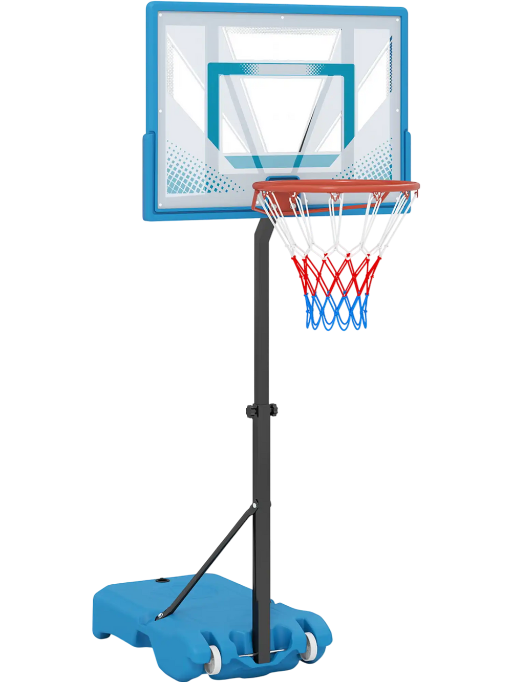 Pool Basketball Hoop with 3-Level Adjustable Height and Weighted Base