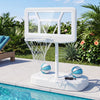 Pool Basketball Hoop Set with 2 Balls and Pump for Water Games-White - Gallery View 1 of 9
