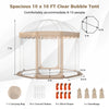 10x10 FT clear bubble tent with panoramic views, weatherproof design, and space for 8-10 people, ideal for outdoor.