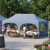 Pop Up Canopy Tent with 6 Removable Sidewalls for Patio-Gray - Gallery View 1 of 12