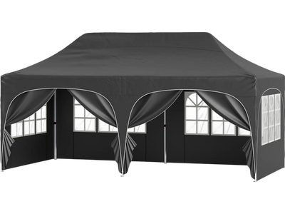 Costway 10' x 20' Pop Up Canopy Tent w/ 6 Removable Sidewalls Patio Awning 14979658 New