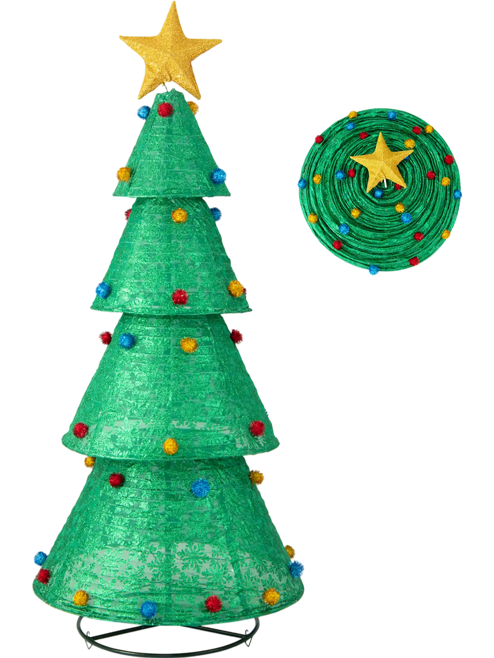 Pop-Up Christmas Tree with 200 Warm White LED Lights for Indoors & Outdoors