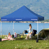 10 x 10 Feet Pop-up Gazebo with 5 Removable Zippered Sidewalls and Extended Awning-Blue - Gallery View 1 of 12
