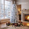 Snowy 6/7 FT pop-up Christmas tree with 545 branch tips, perfect for festive home holiday decoration.