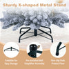 Sturdy X-shaped metal stand for the 6/7 FT collapsible Christmas tree, featuring non-slip pads for floor protection.