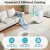 Portable 8200 BTU air conditioner with dehumidifier, covering 350 sq. ft., featuring a sleek design for efficient.