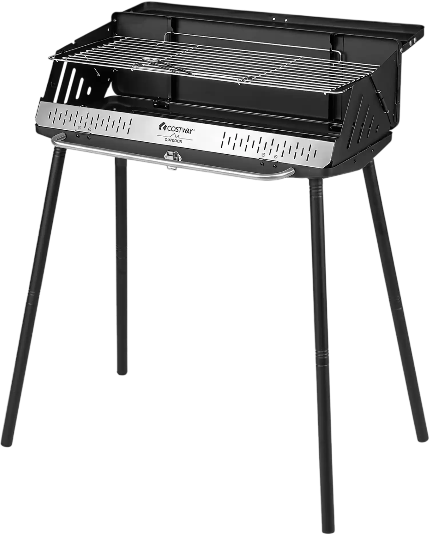 Costway Portable Charcoal Grill Detachable Legs Carrying Bag 51843322 New