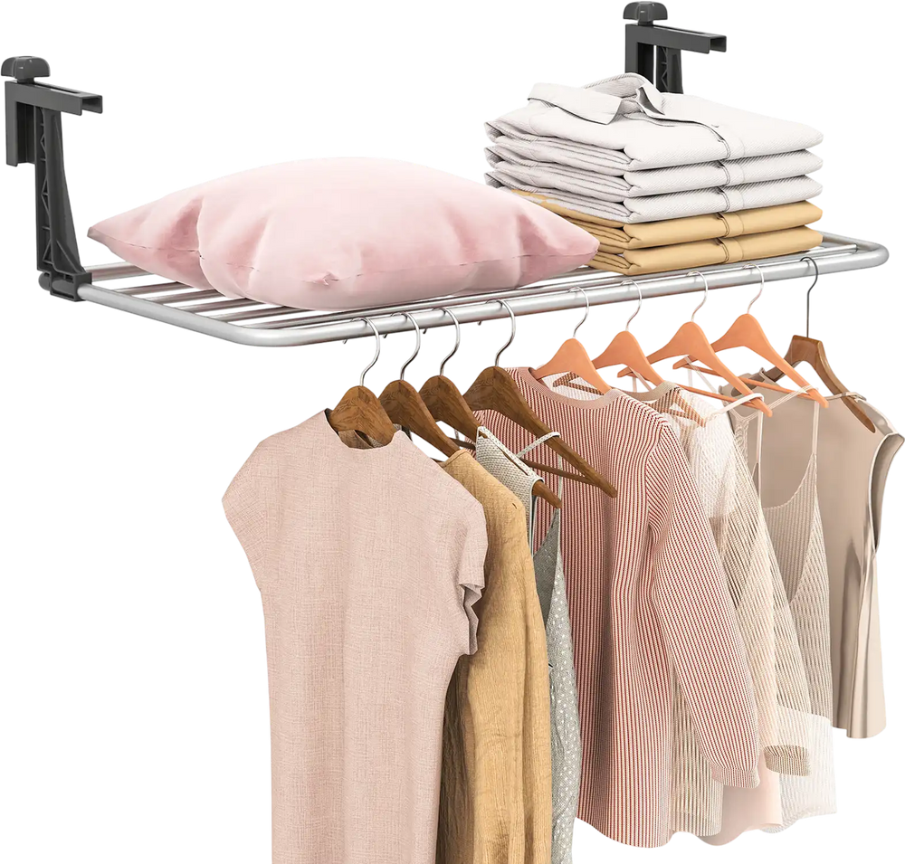 Portable Clothes Drying Rack Aluminum Towel Rack with Adjustable and Foldable Brackets