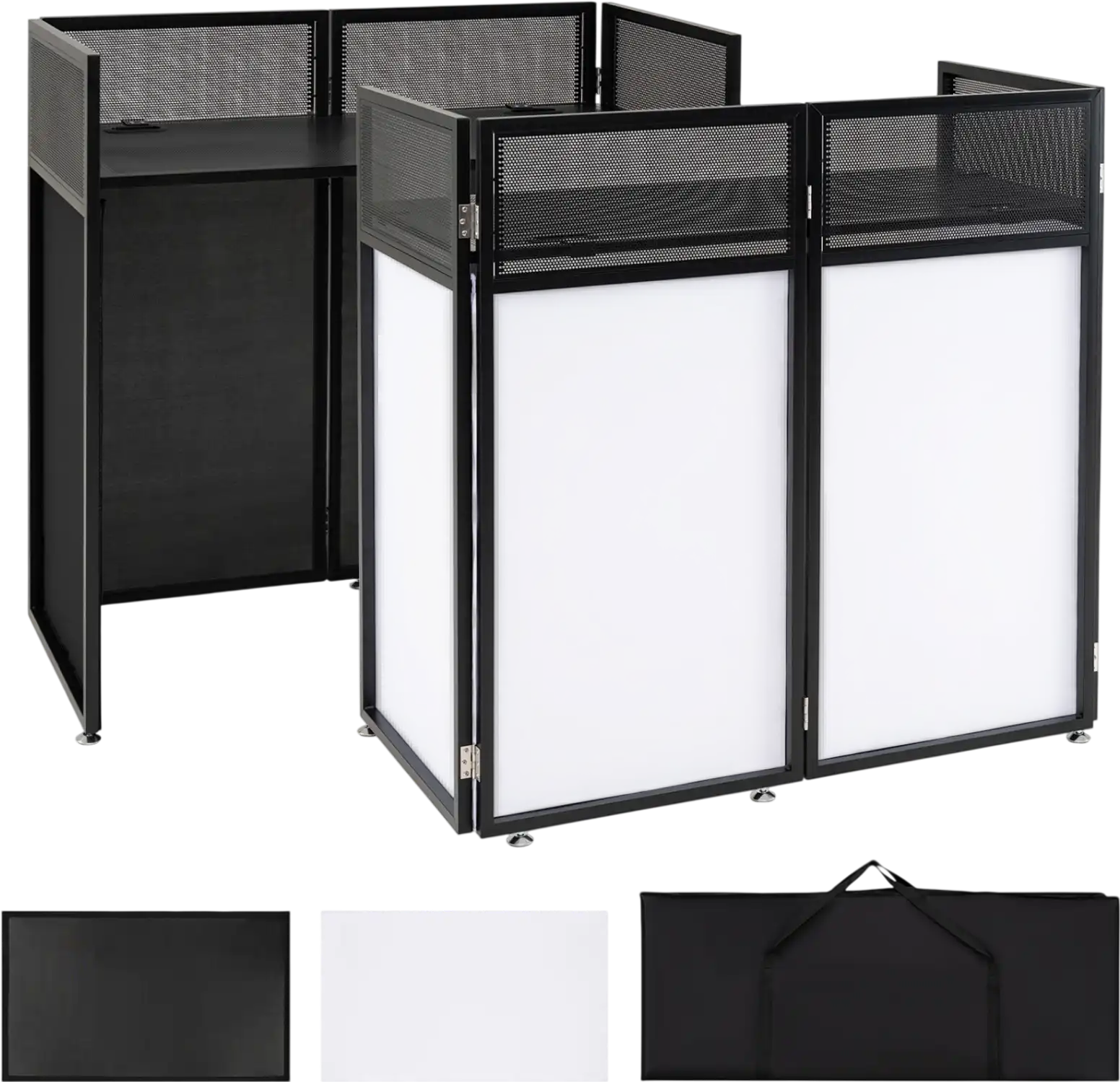 Costway Portable DJ Booth Detachable Tabletop Adjustable Feet 72510825 New
