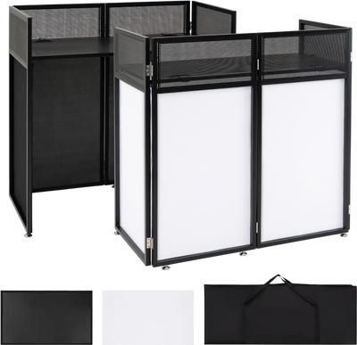 Costway Portable DJ Booth Detachable Tabletop Adjustable Feet 72510825 New