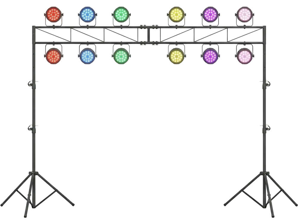 Portable Lighting Truss System Height Adjustable DJ Light Stand with 2 Folding Tripods