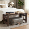 Portable low floor table in brown with foldable legs, perfect for small spaces and versatile use in living rooms.