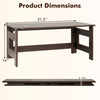 Portable low floor table with foldable legs, brown finish, dimensions 31.5" x 16" x 14", ideal for small spaces.