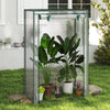 Portable Mini Greenhouse with Roll-Up Zippered Door-White - Gallery View 1 of 11