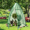 Portable mini greenhouse with all-weather PE cover, 5.5 x 5.5 x 6 feet, providing frost and sun protection for plants.
