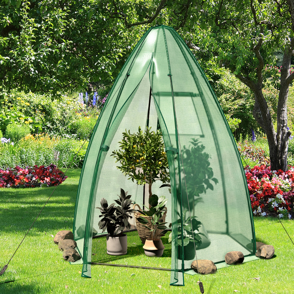 5.5 x 5.5 x 6 Feet Portable Mini Greenhouse with All-Weather PE Cover - Gallery View 1 of 11