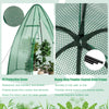 Portable mini greenhouse with waterproof PE cover and heavy-duty steel frame, designed for all-weather plant protection.