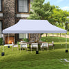 10 X 20 FT Pop up Canopy Tent Foldable Portable Outdoor Gazebo with Carry Bag-White - Gallery View 1 of 10