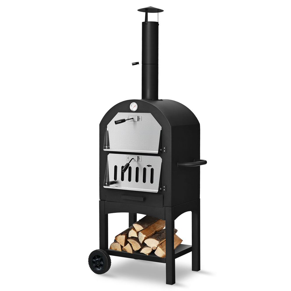 Portable Outdoor Pizza Oven with Pizza Stone and Waterproof Cover - Gallery View 3 of 10
