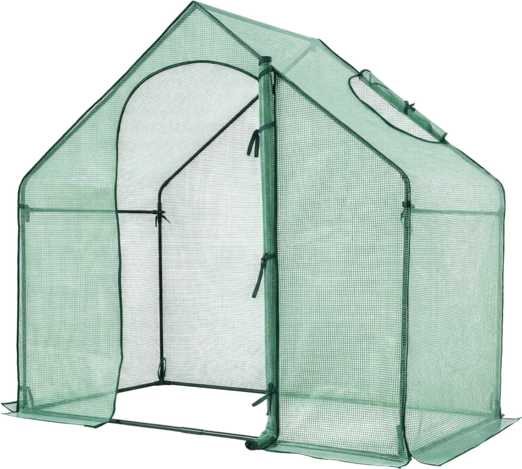 Costway Portable Outdoor Greenhouse PE Cover Roll-Up Zippered Door 96182754 New
