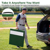 Portable pitching mound with EVA carry handle, 11 lbs, compact for easy transport, ideal for outdoor practice.