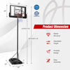 Height adjustable basketball hoop with shatterproof backboard, portable design, and solid structure for indoor and.