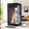 Portable steam sauna box with 3L steamer, adjustable temperature, and spacious design for relaxing home wellness.