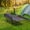 Portable Travel Toddler Cot Bed with Guardrail for Outdoor Indoor-Gray - Gallery View 1 of 10